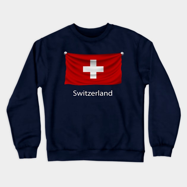 Switzerland Flag Crewneck Sweatshirt by fistfulofwisdom